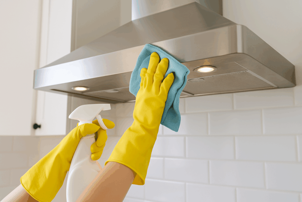 RVS afzuigkap schoonmaken