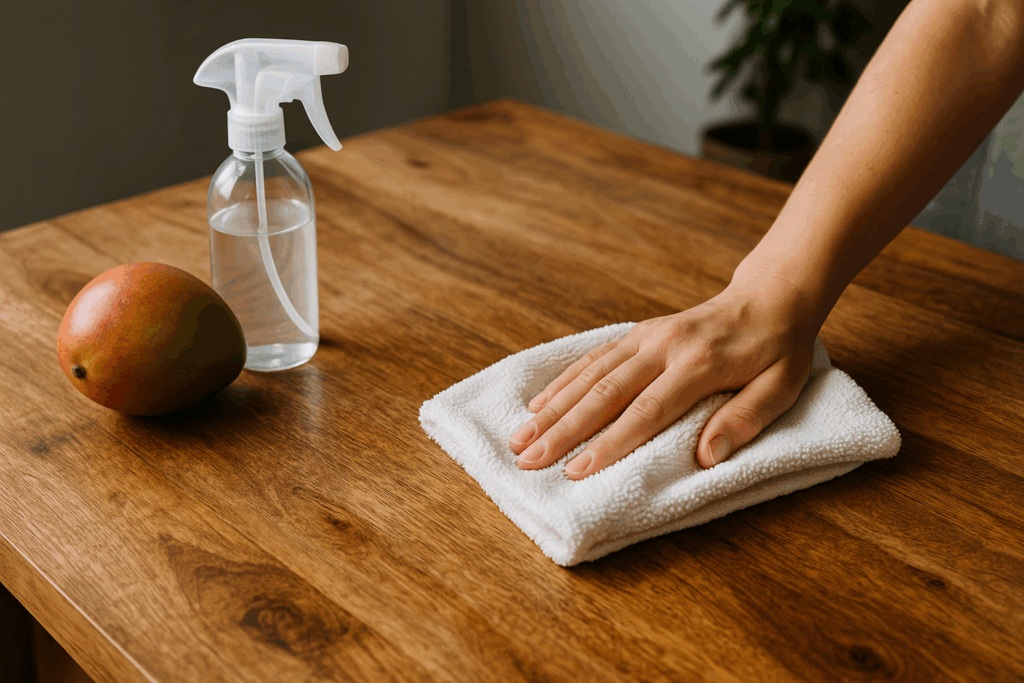 Mangohout schoonmaken