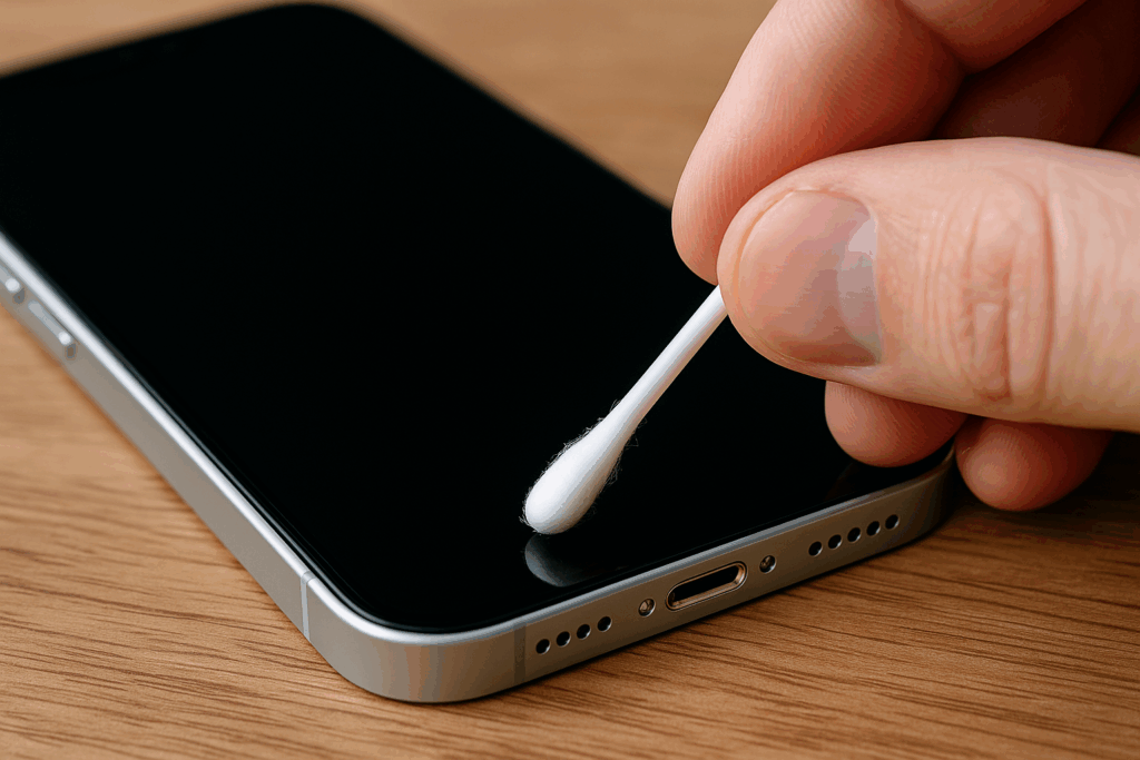 Oplaadpoort iPhone schoonmaken