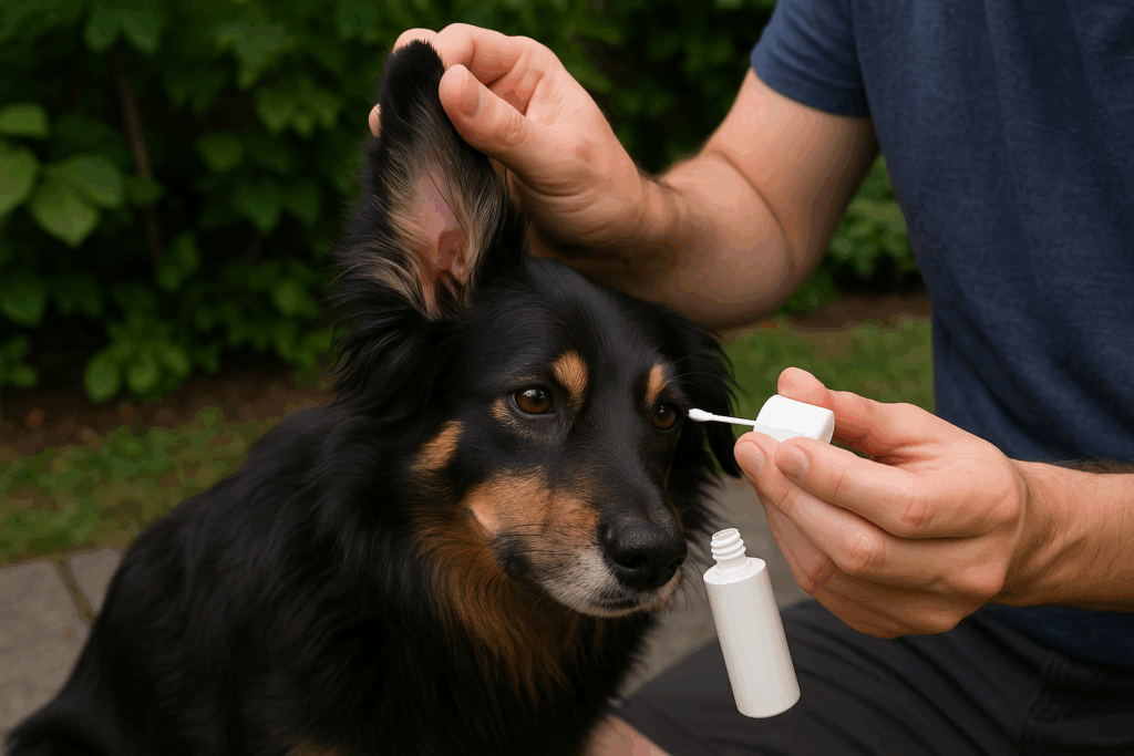 Oren hond schoonmaken