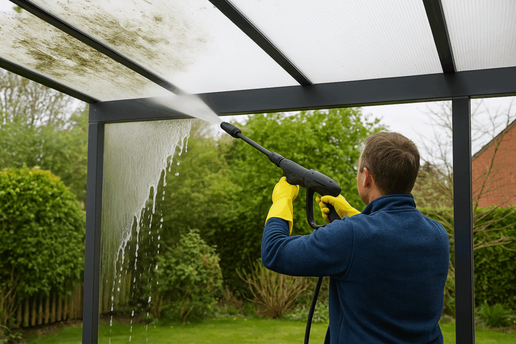 Overkapping schoonmaken