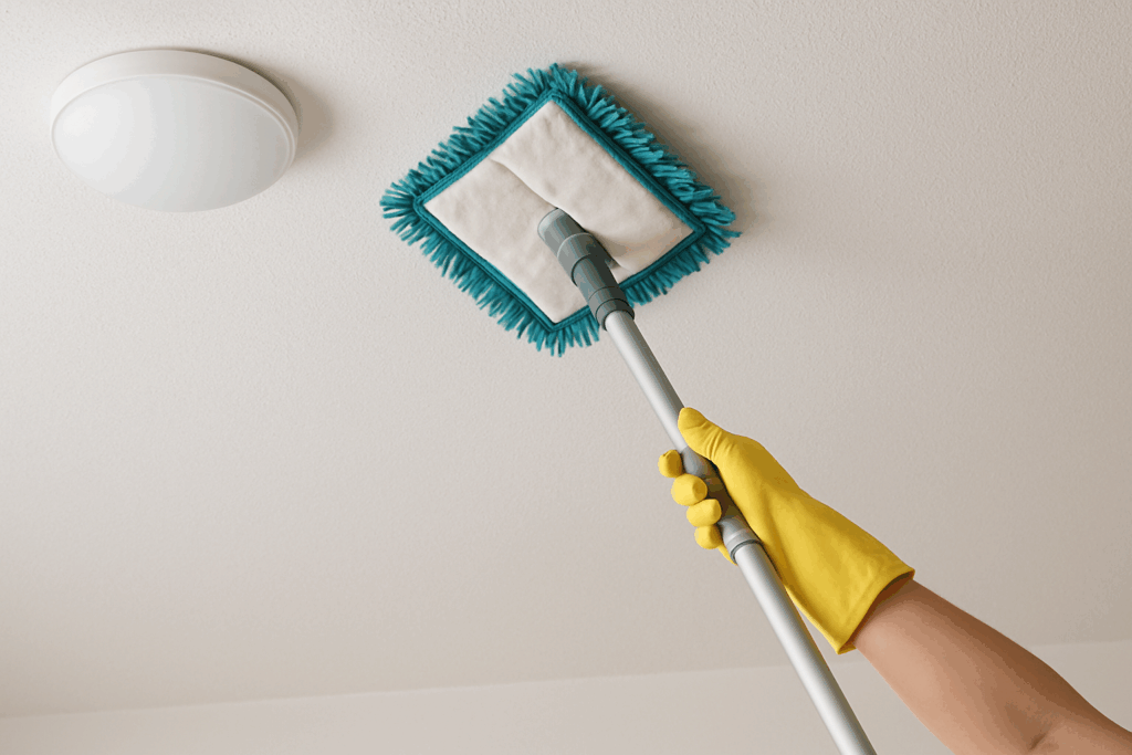 Plafond schoonmaken