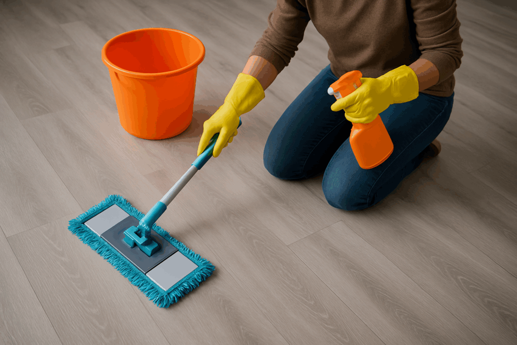 PVC vloer schoonmaken