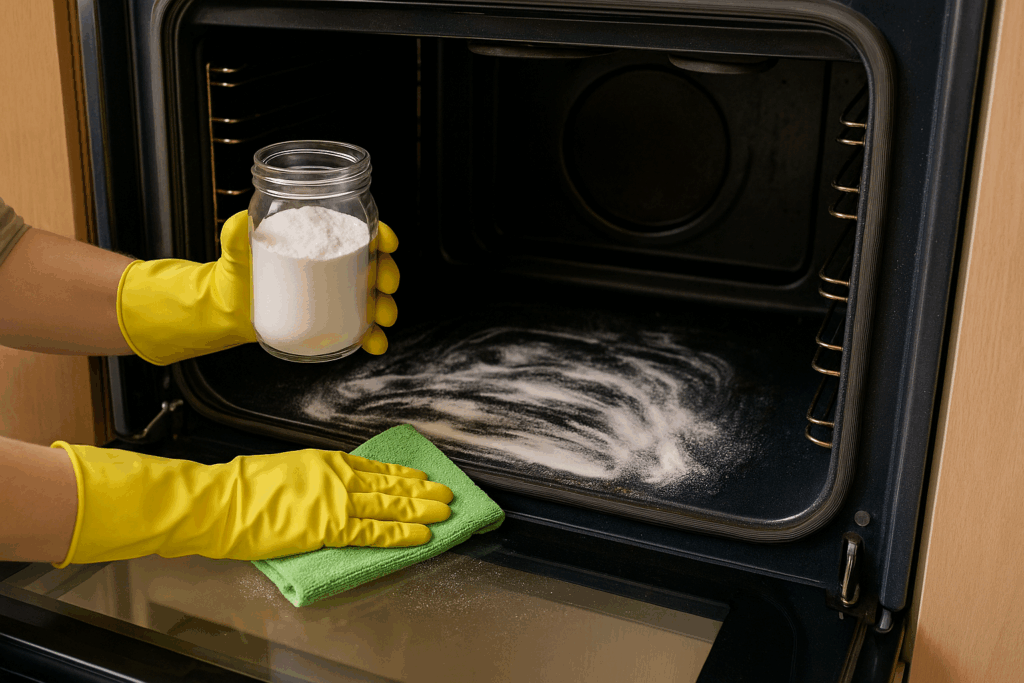 Oven schoonmaken met baking soda