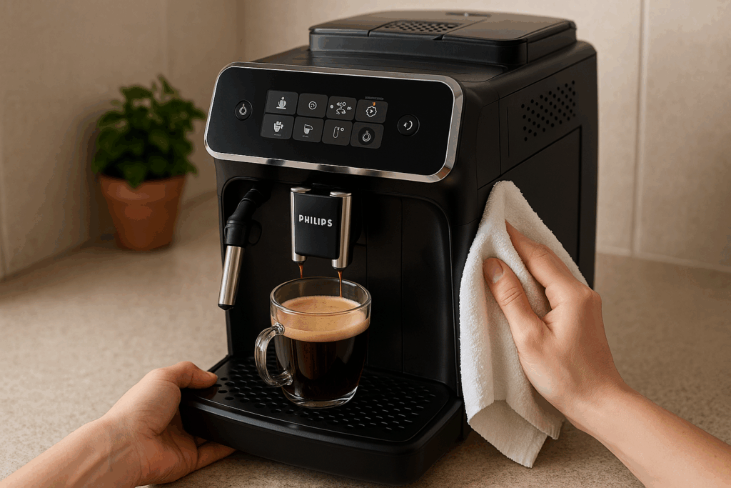 Philips koffiemachine 2200 schoonmaken