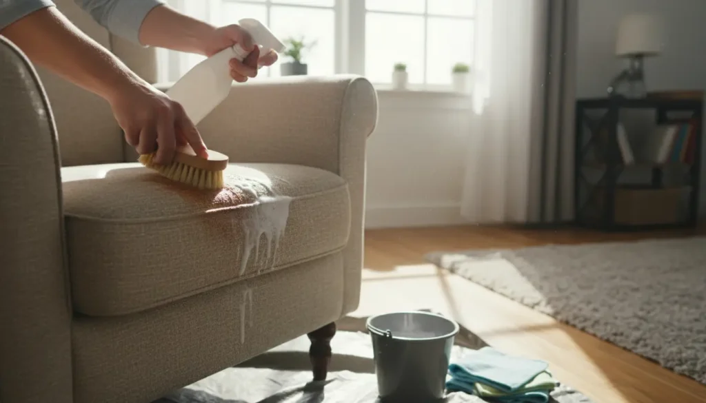Stoffen stoel schoonmaken: zo krijg je vlekken, geurtjes en vuil er écht uit
