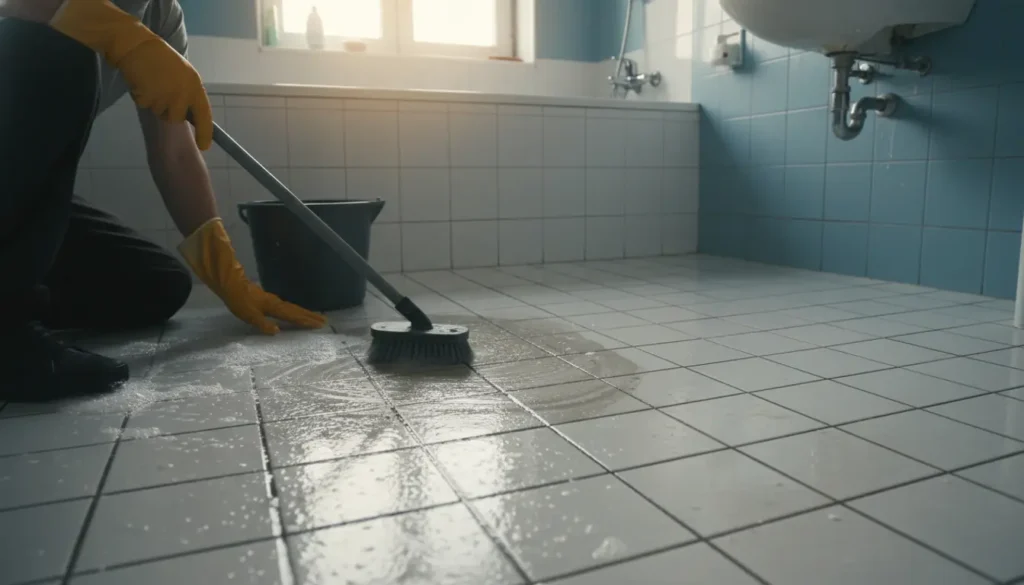 Tegels schoonmaken: zo krijg je badkamer en tuintegels weer echt fris