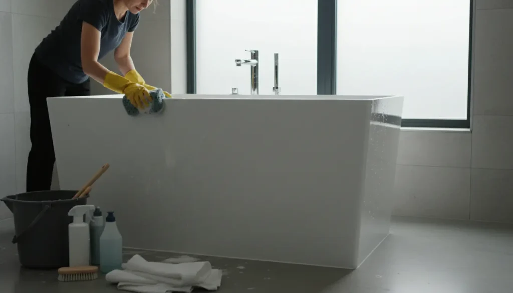 Mat bad schoonmaken zonder strepen: zo krijg je je bad en badmat weer fris