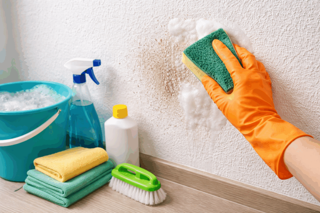 Spachtelputz schoonmaken