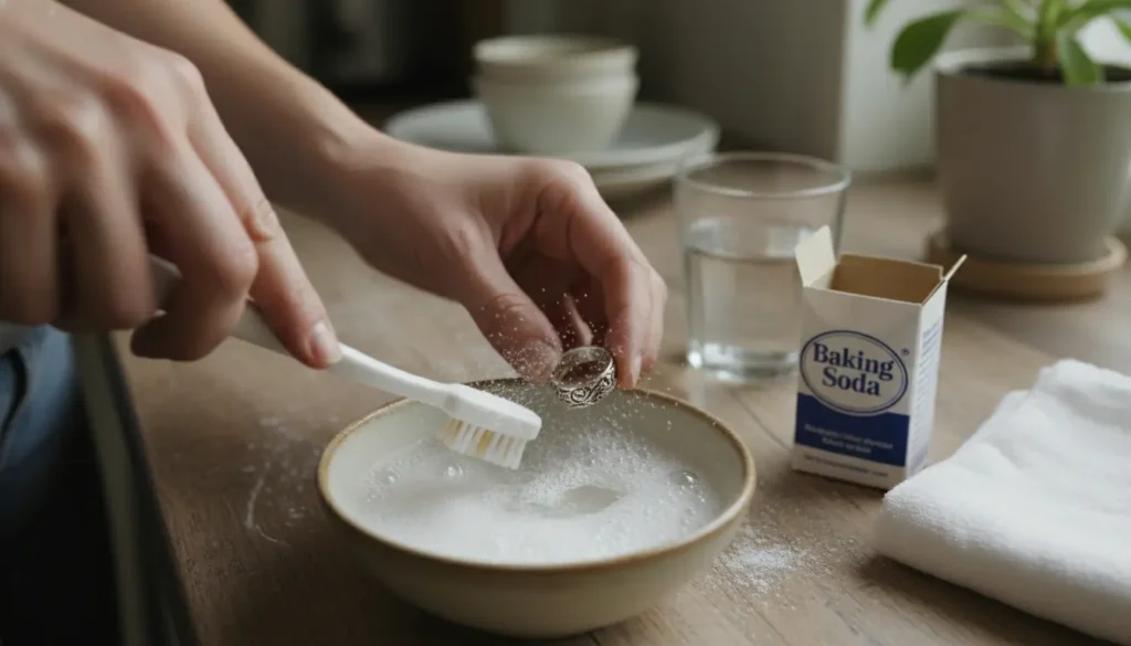Zilveren ring schoonmaken met soda: zo krijg je ’m snel weer glanzend (zonder kapot te poetsen)