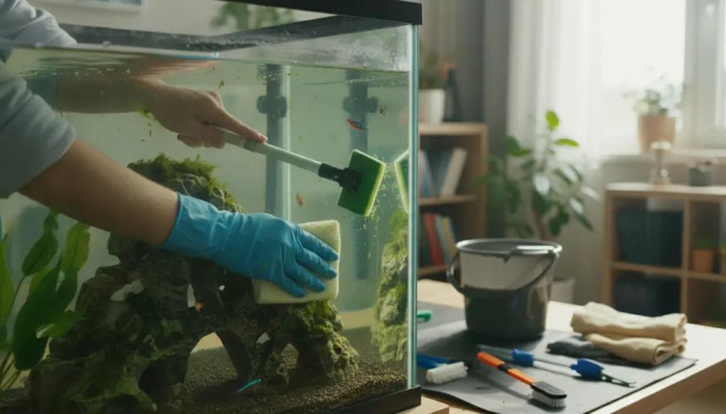 Algen aquarium schoonmaken: zo krijg je je bak weer helder en in balans
